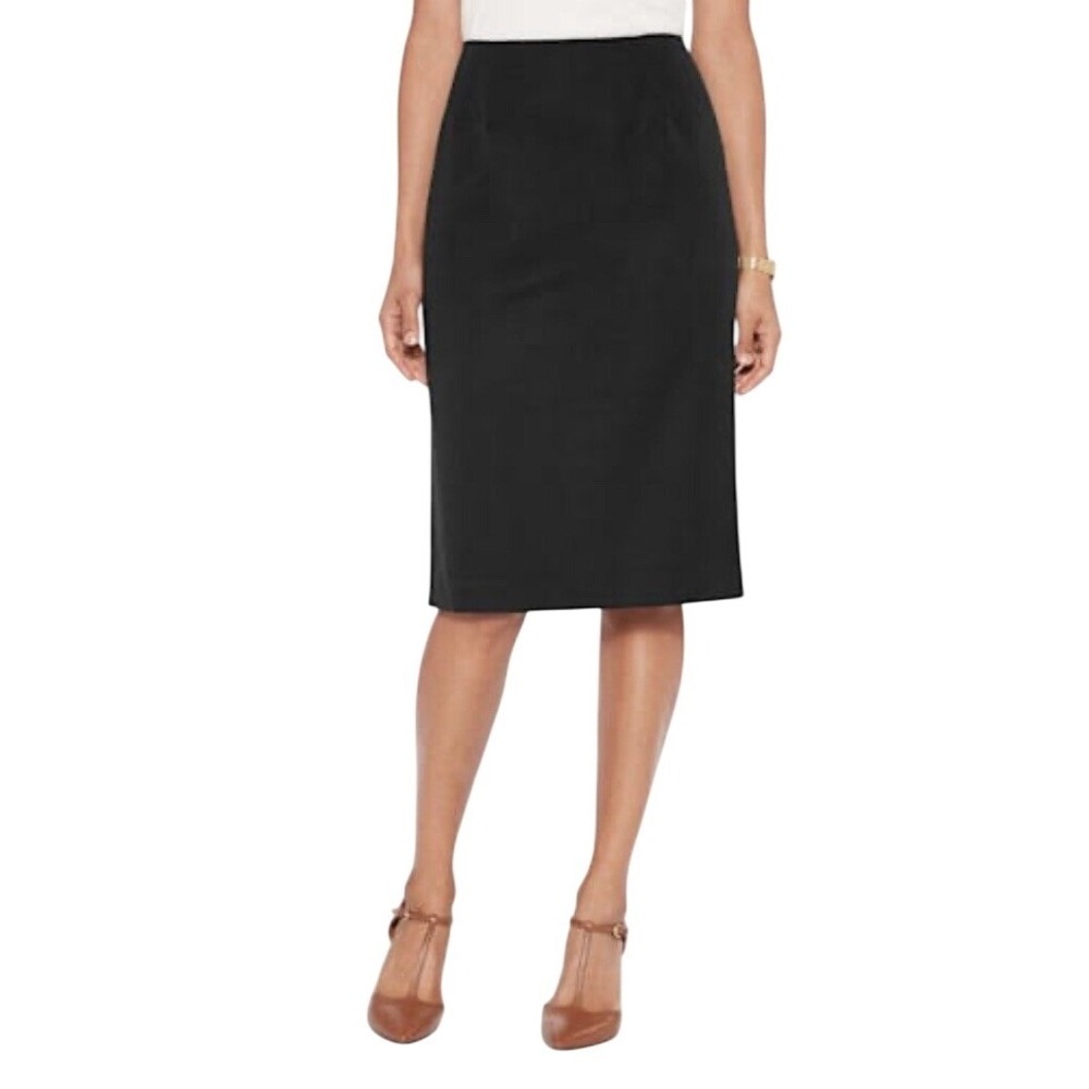 Pendleton Black Wool Blend Pencil Skirt Office Plus‎ Sz 14W Knee Length Career